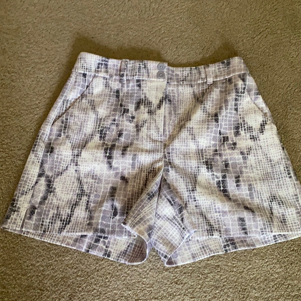 BHWM 5” Short Dressy mid-rise. Purple snake print.